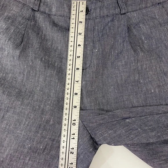 Sigrid Olsen Women's Linen Blend Navy Pants Pleated Front Career Casual Size‎ 8 - Picture 6 of 8